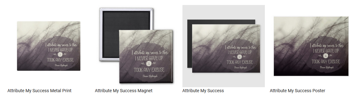 Attribute My Success by Florence Nightingale Personalized Inspirational Products
