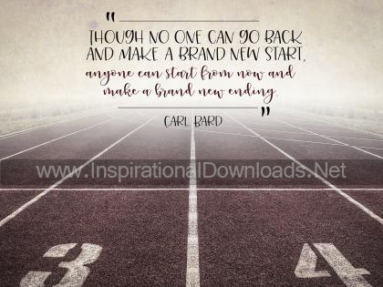Make A Brand New Ending by Carl Bard Inspirational Poster