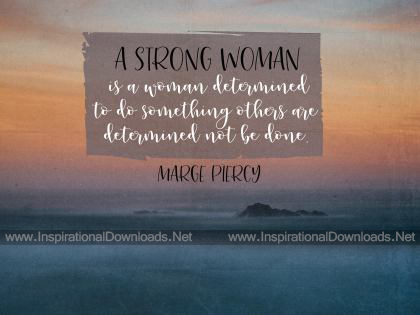 Strong Woman by Marge Piercy Inspirational Poster