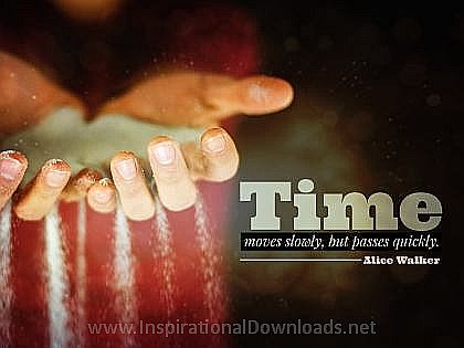 Time by Alice Walker Inspirational Thought Graphic