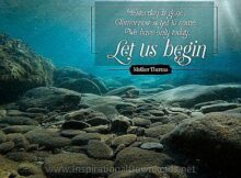 Let Us Begin by Mother Theresa Inspirational Quote Graphic