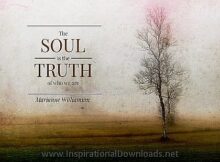 Soul Is The Truth by Marianne Williamson Inspirational Thought Graphic