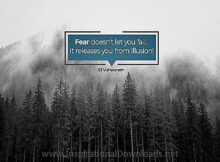 Fear by SJ Vishwanath Inspirational Thought Graphic