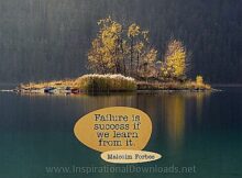 Failure by Malcolm Forbes Inspirational Thought Graphic