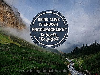 Live To The Fullest (A Positive Affirmation) Inspirational Thought Graphic