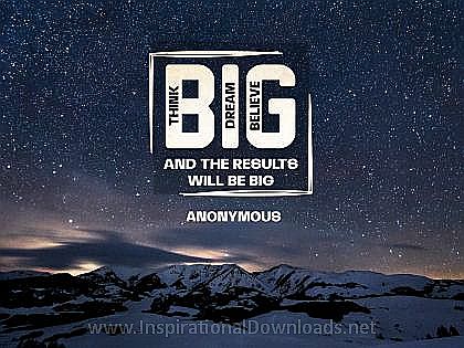 Results Will Be Big by Unknown Author Inspirational Thought Graphic