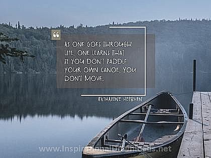 Paddle Your Own Canoe Inspirational Quote Graphic