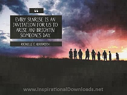 Brighten Someone's Day Inspirational Quote Graphic