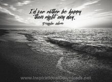 2805 Be Happy by Douglas Adams Inspirational Quote Graphic