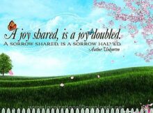 484 Joy Shared by Author Unknown Inspirational Quote Graphic
